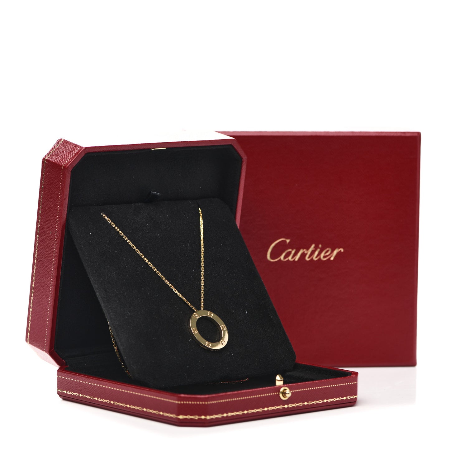 18K Yellow Gold LOVE Pendant Necklace