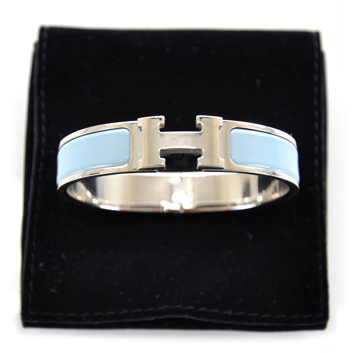 Narrow Enamel Clic Clac H Bracelet PM Bleu