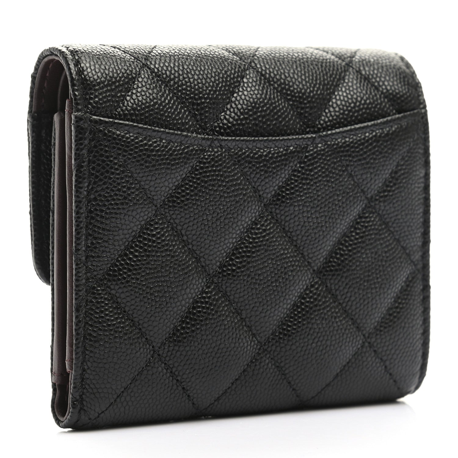 Chanel Caviar Quilted Small Flap Wallet Black 3 of 8