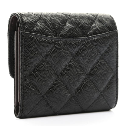 Chanel Caviar Quilted Small Flap Wallet Black 3 of 8
