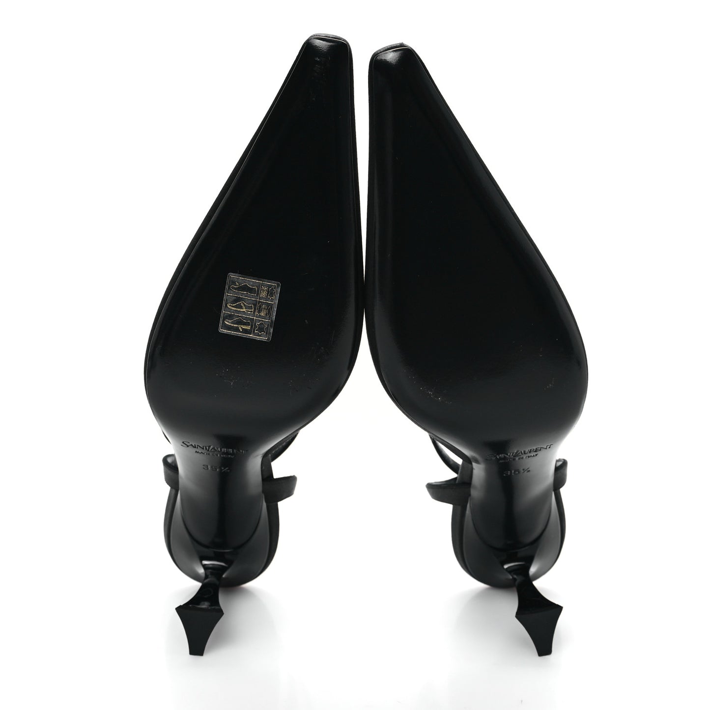 Satin Crepe Aimee 75 Slingback Pumps 35.5 Black
