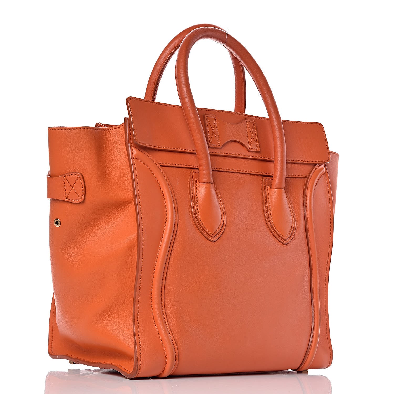 Celine Smooth Calfskin Mini Luggage Bright Orange 3 of 24