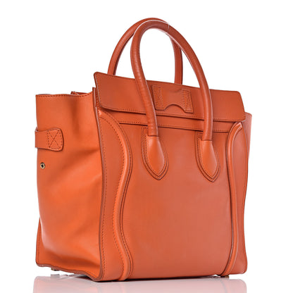 Celine Smooth Calfskin Mini Luggage Bright Orange 3 of 24