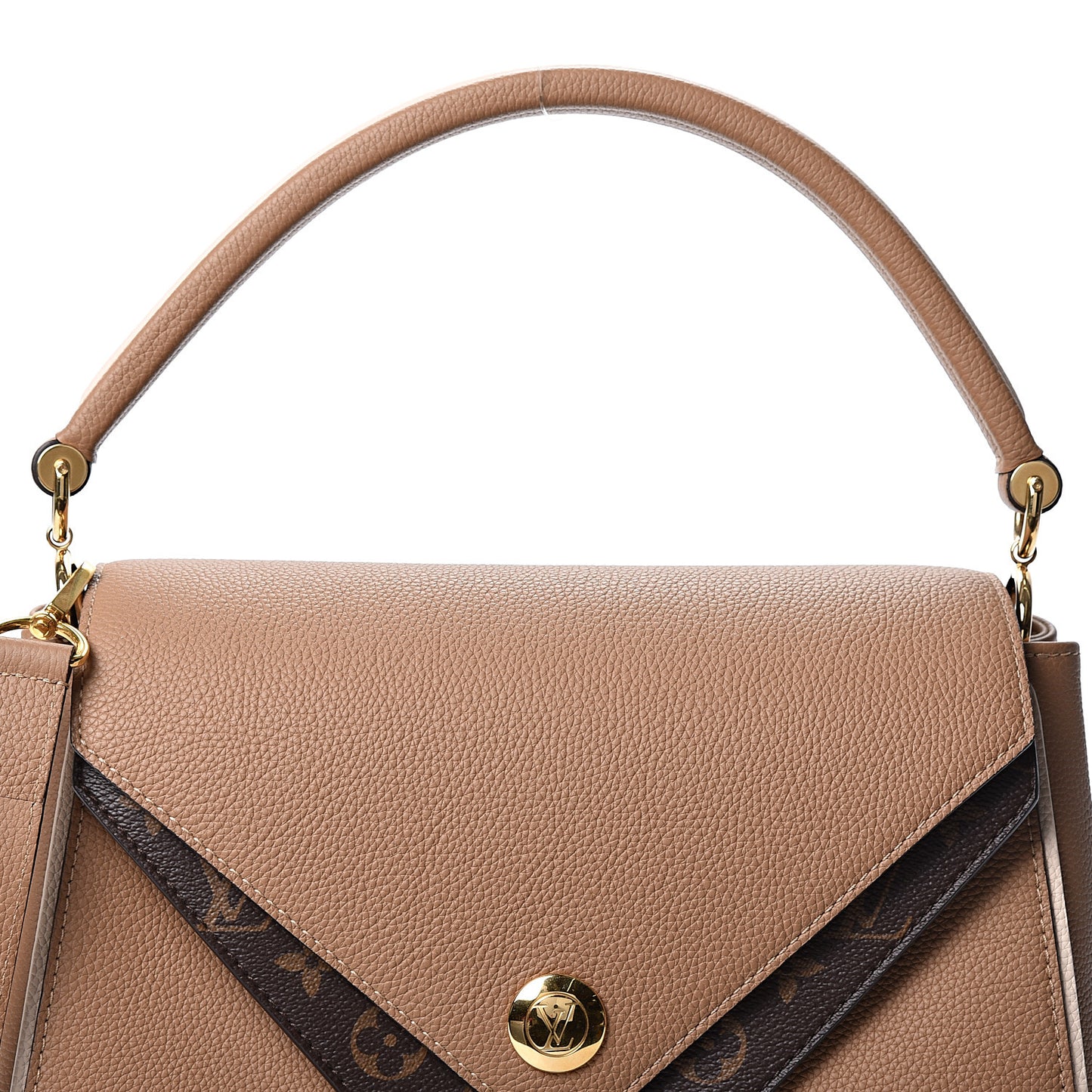 Grained Calfskin Monogram Double V Sesame