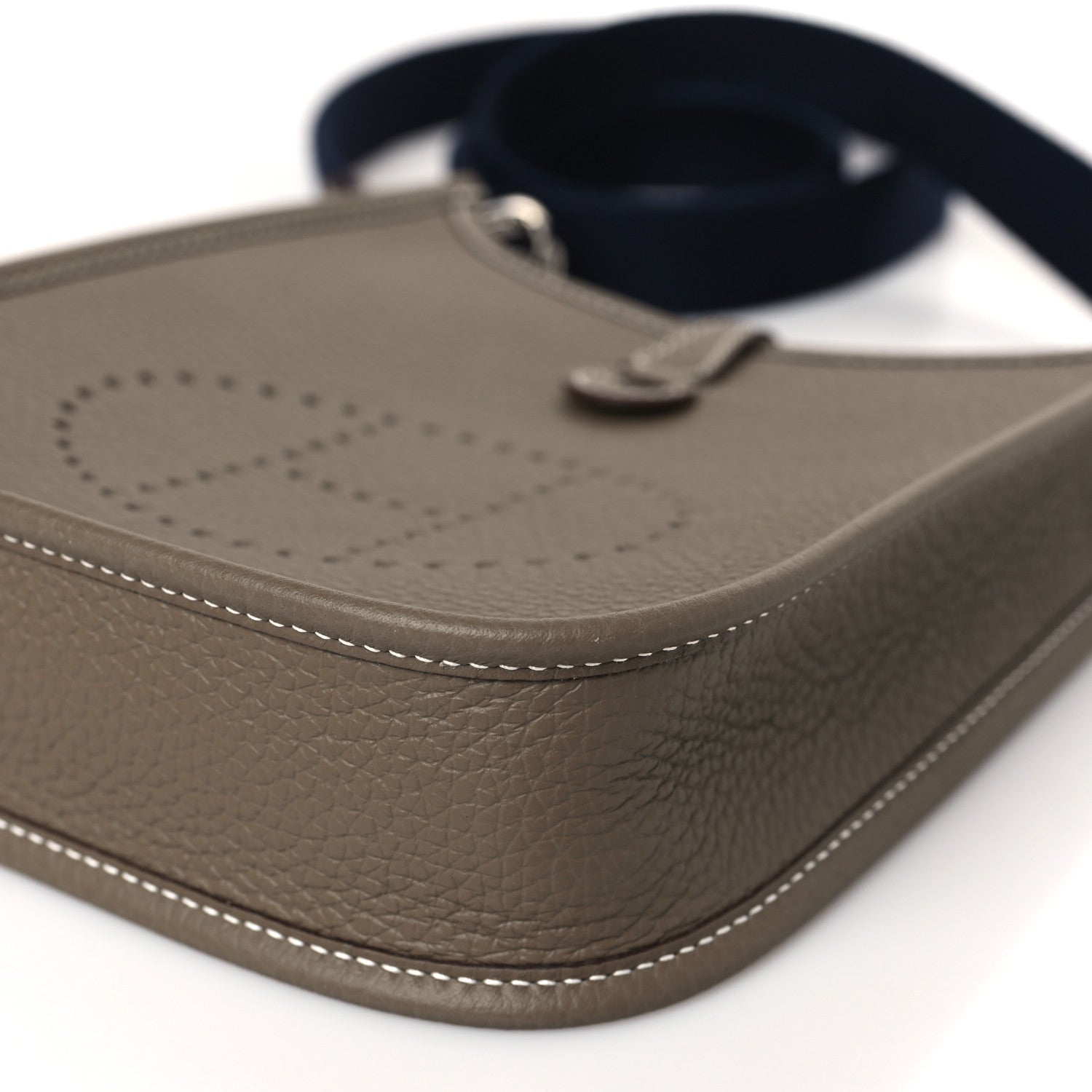 Hermes Taurillon Clemence Amazone Evelyne TPM Etoupe Bleu Indigo 9 of 10