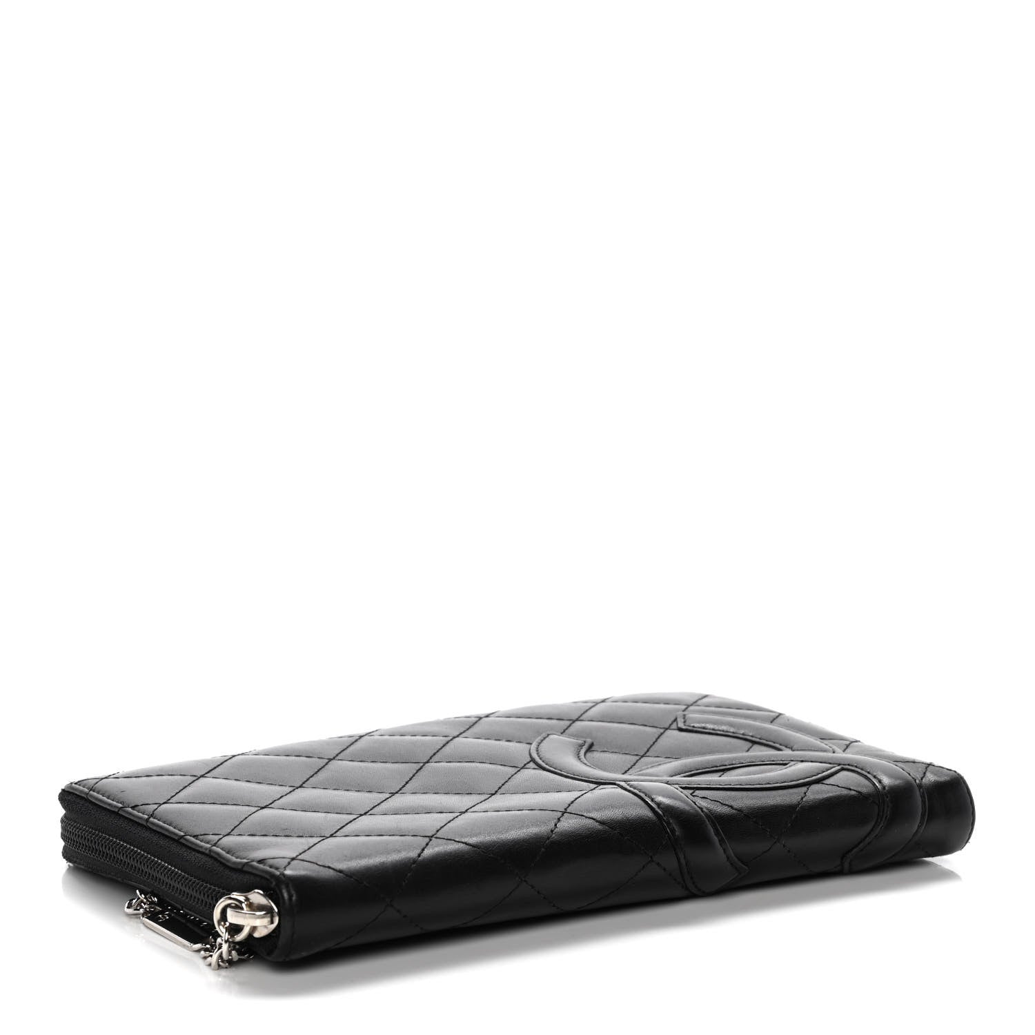 Chanel Calfskin Cambon Zip Around Organizer Wallet Black 4 of 21