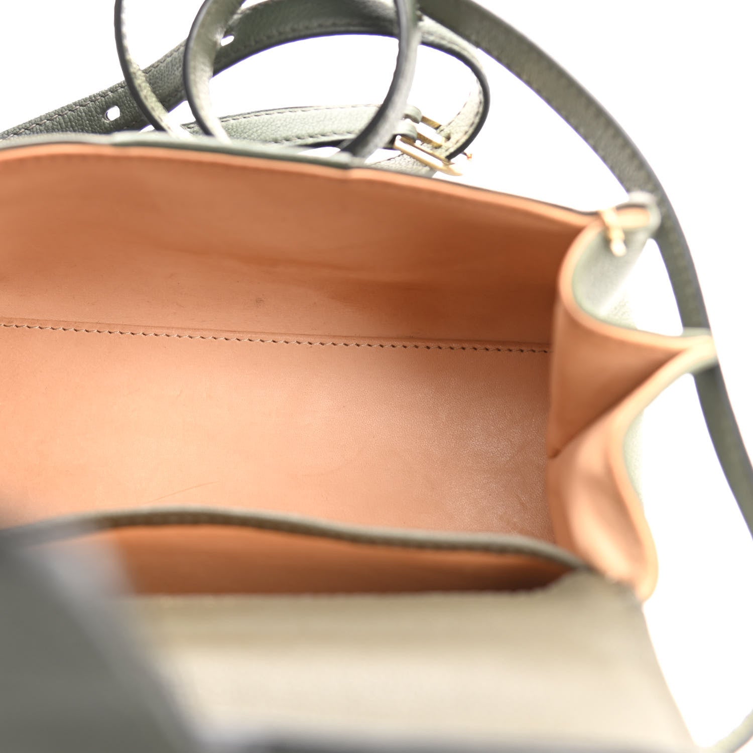 Delvaux Grained Rodeo Calfskin Mini Brillant Camaieux Satchel Kaki 5 of 9