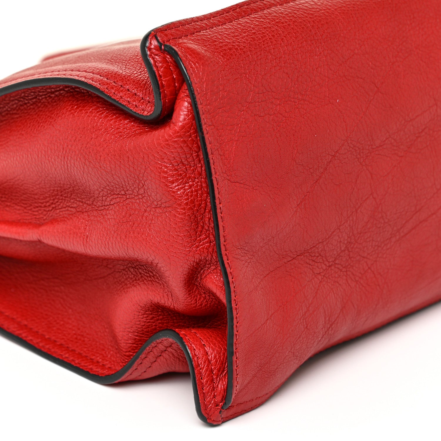 Prada Glace Calf Etiquette Tote Fuoco 9 of 16