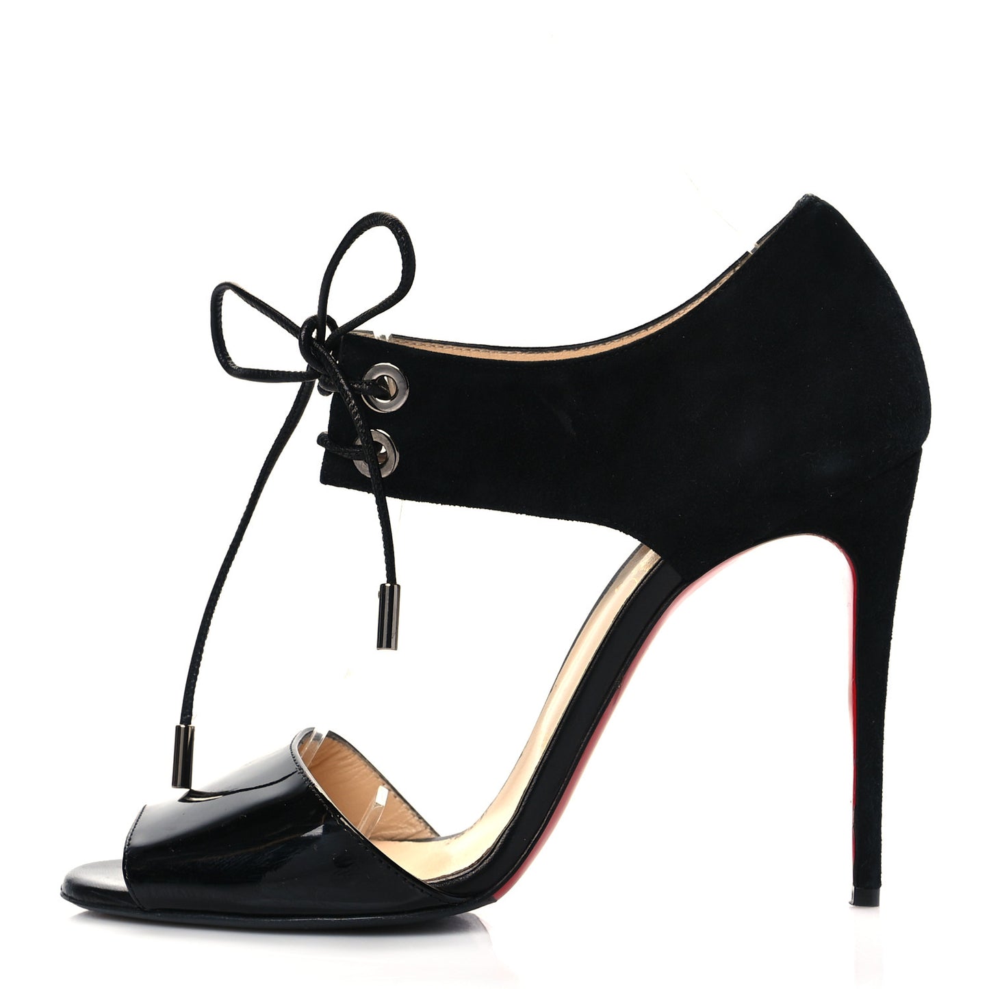 Patent Suede Mayerling 100 Sandals 38 Black