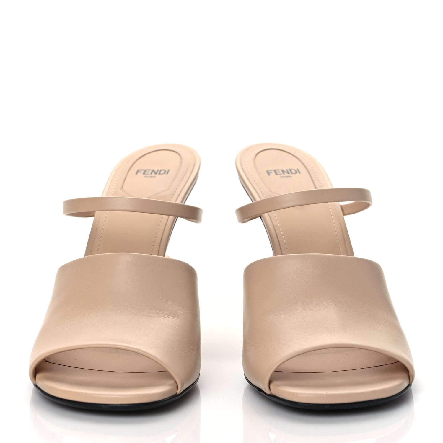 Fendi Calfskin Fendi First 95mm Slide Sandals 41 Poudre 2 of 11