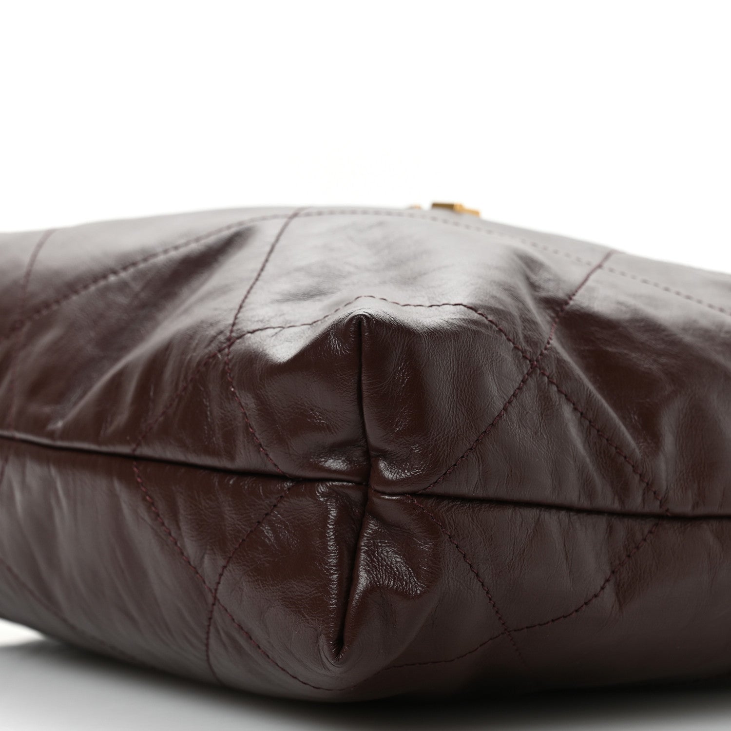 Chanel Shiny Calfskin Quilted Small Chanel 22 Dark Brown 11 of 11