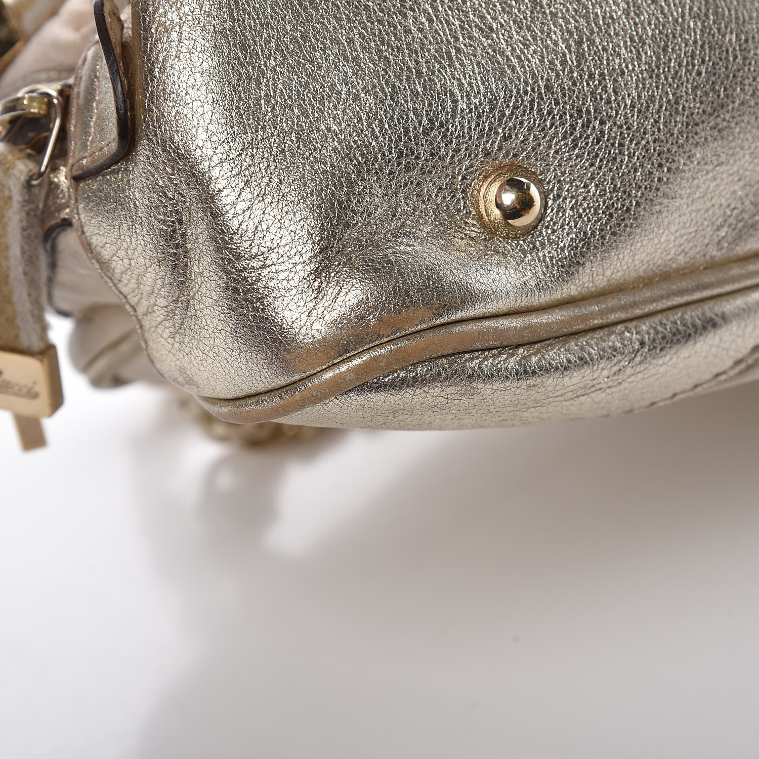 Gucci Goatskin Small Capri Bowler White Gold 15 of 23