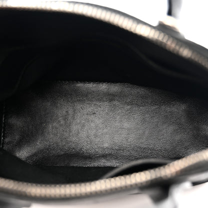Balenciaga Calfskin Logo Crocodile Embossed XXS Ville Top Handle Bag Black 5 of 12