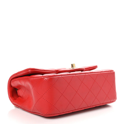 Chanel Lambskin Quilted Mini Rectangular Flap Red 4 of 10
