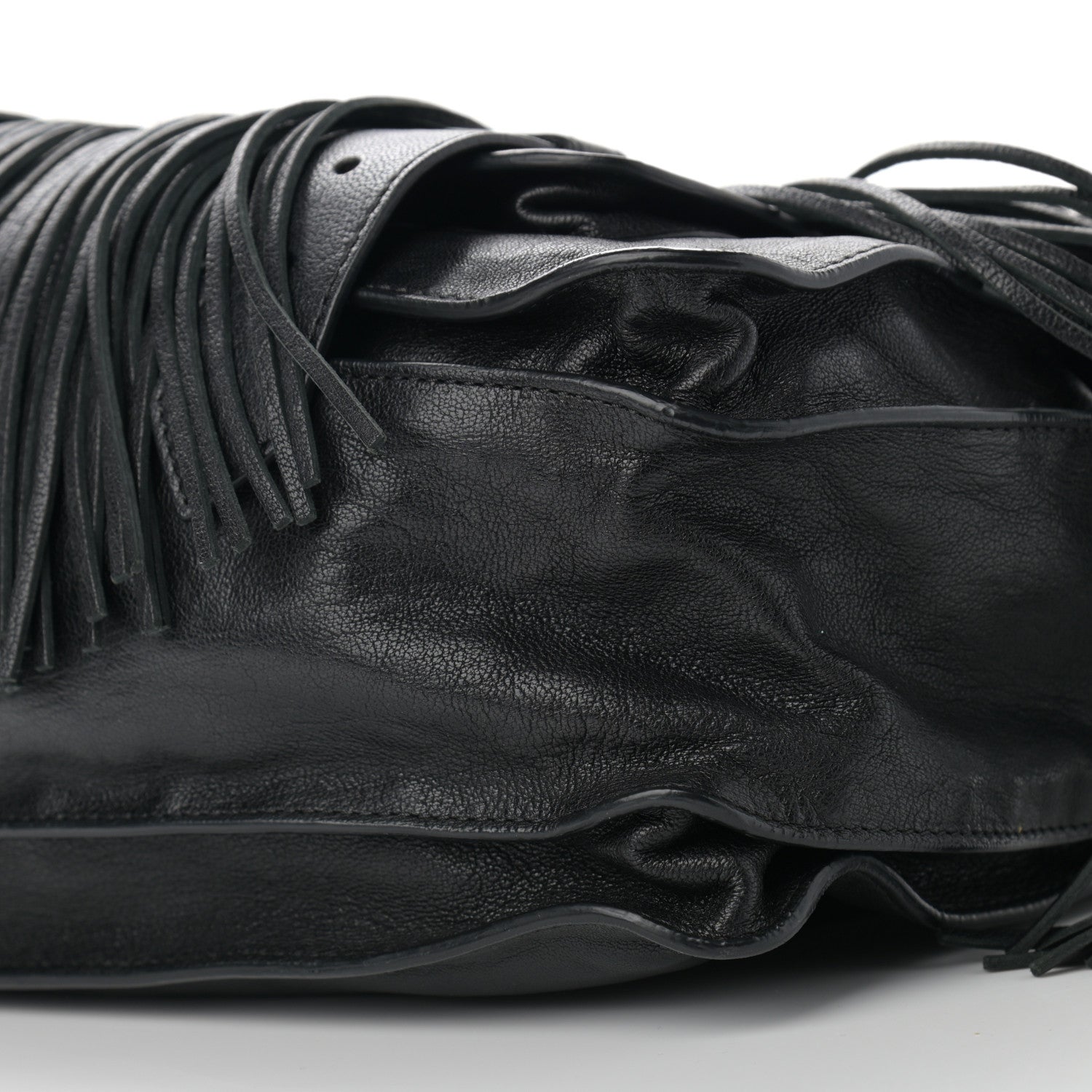 Proenza Schouler Lambskin Tiny Fringe Lux PS1 Satchel Black 11 of 11