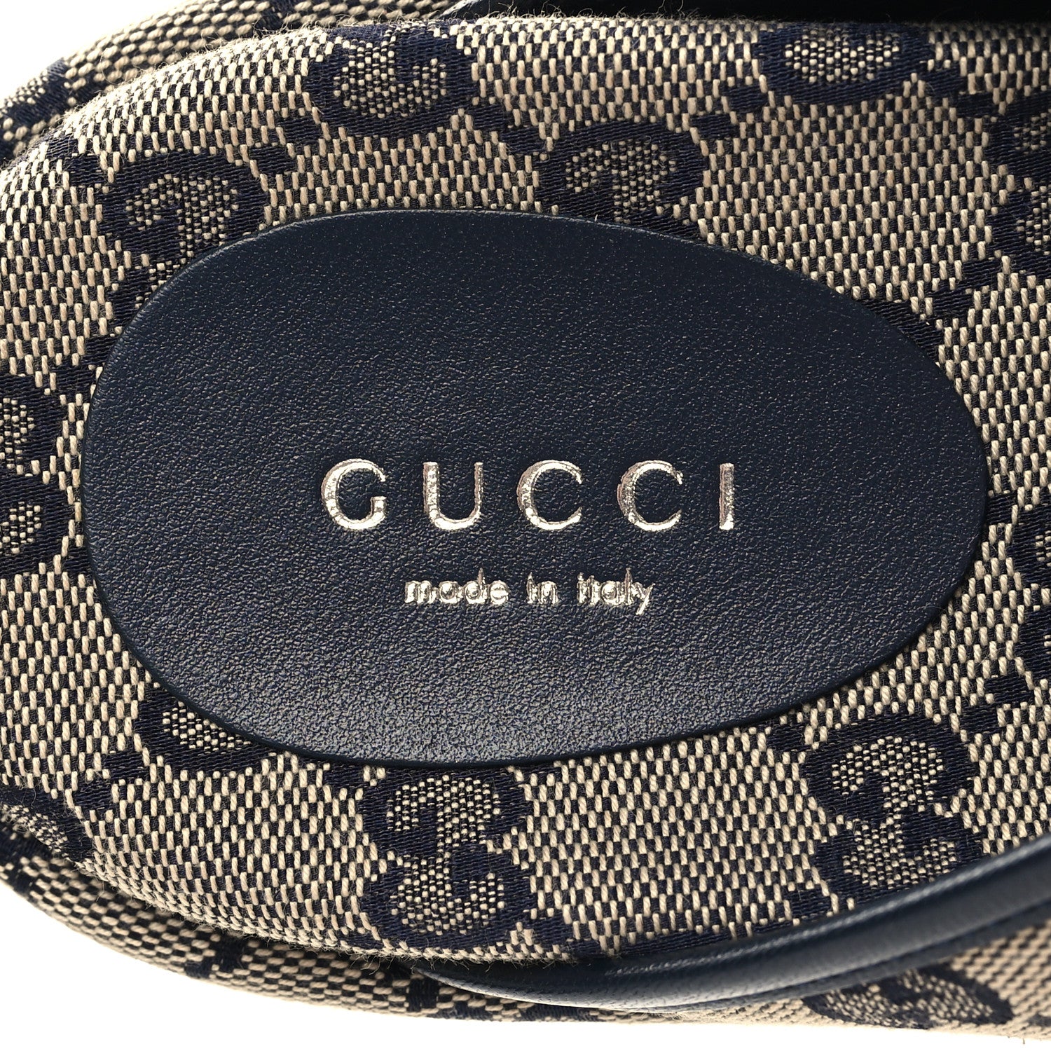 Gucci Monogram Criss Cross Platform Slide Sandals 35 Beige Blue 8 of 8