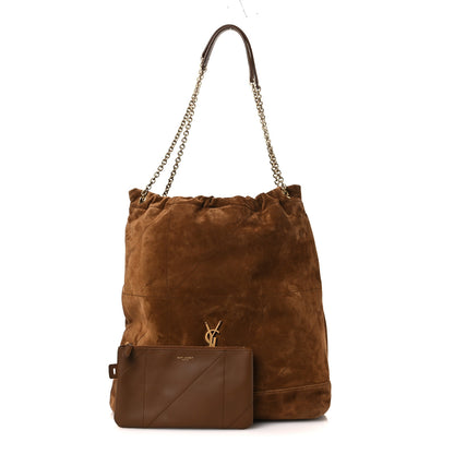 Saint Laurent Suede Monogram Large Jamie Pochon Caramel Cognac 3 of 12