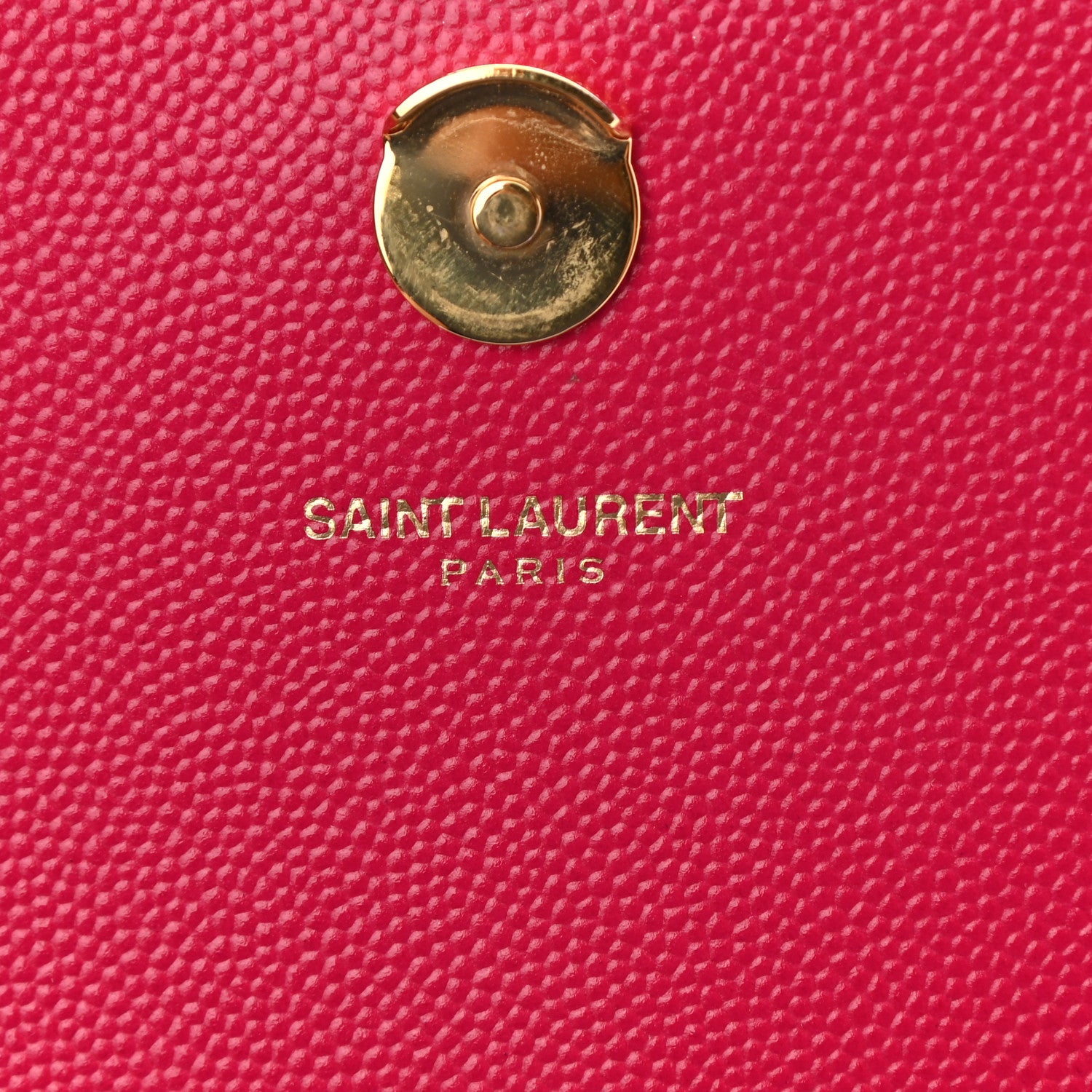 Saint Laurent Grain De Poudre Medium Monogram Kate Satchel Lipstick Fuchsia 6 of 9