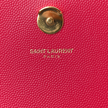 Saint Laurent Grain De Poudre Medium Monogram Kate Satchel Lipstick Fuchsia 6 of 9