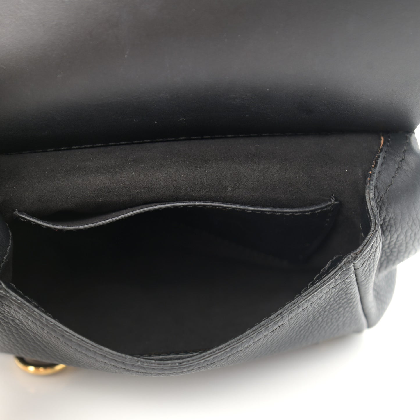 Soft Grain Calfskin Baby Bridle Saddle Bag Black