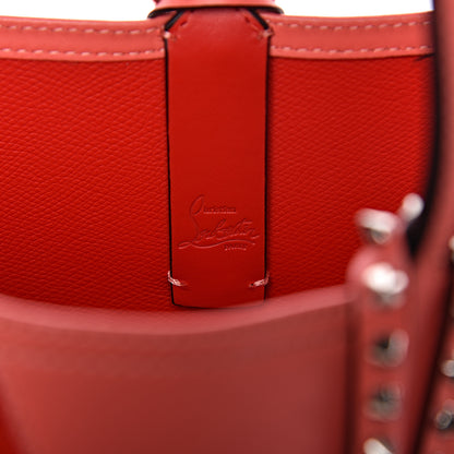 Christian Louboutin Calfskin PVC Love Spikes East West Cabata Tote Red 9 of 12