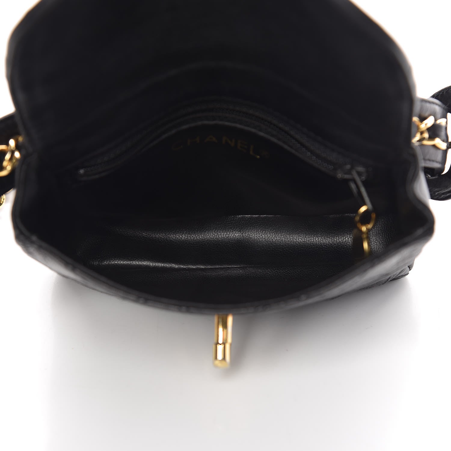 Chanel Calfskin Quilted Flap Waist Belt Bag Black 5 of 12