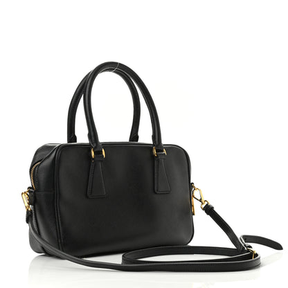 Prada Saffiano Lux Petite Bowler Black 3 of 10