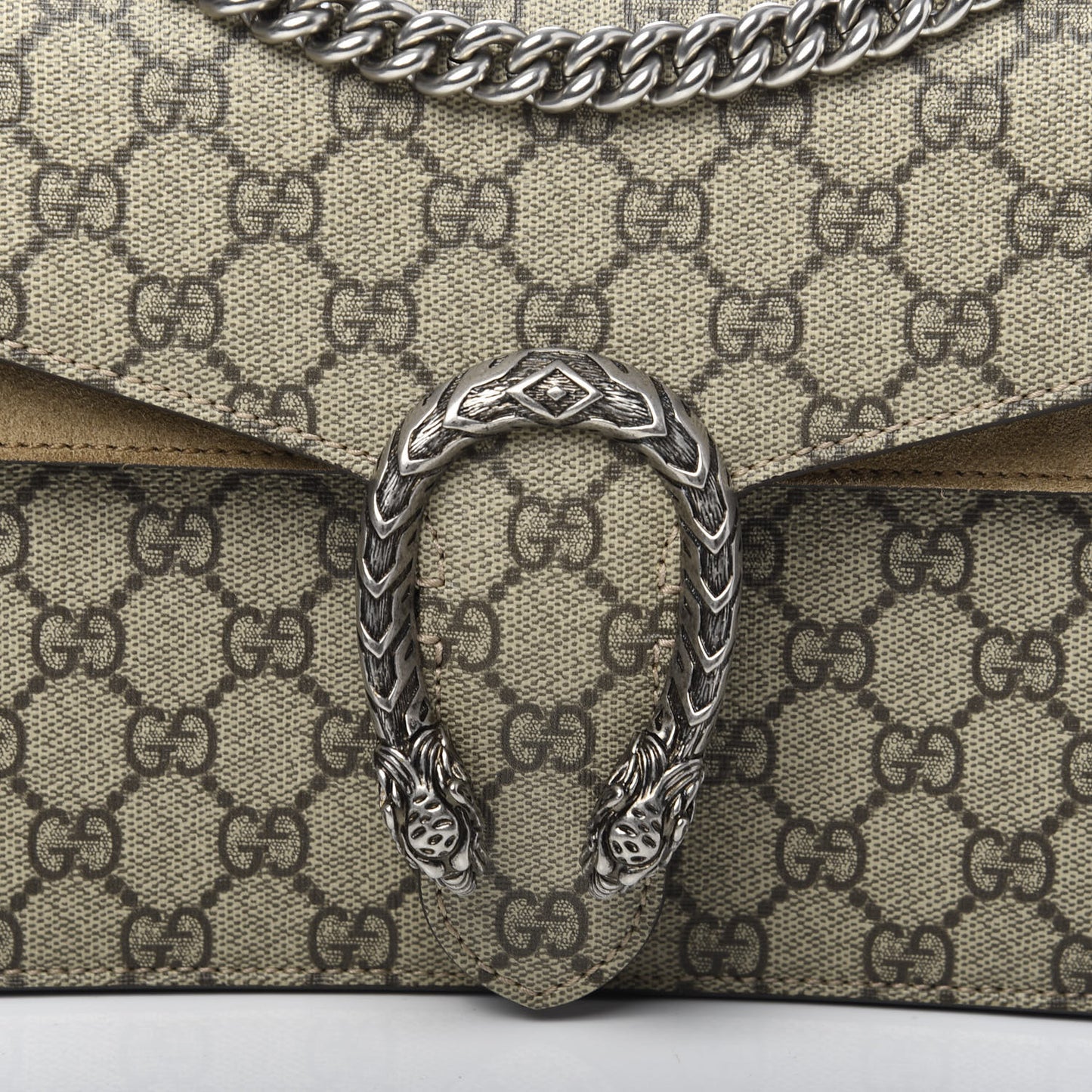 GG Supreme Monogram Small Dionysus Shoulder Bag Taupe
