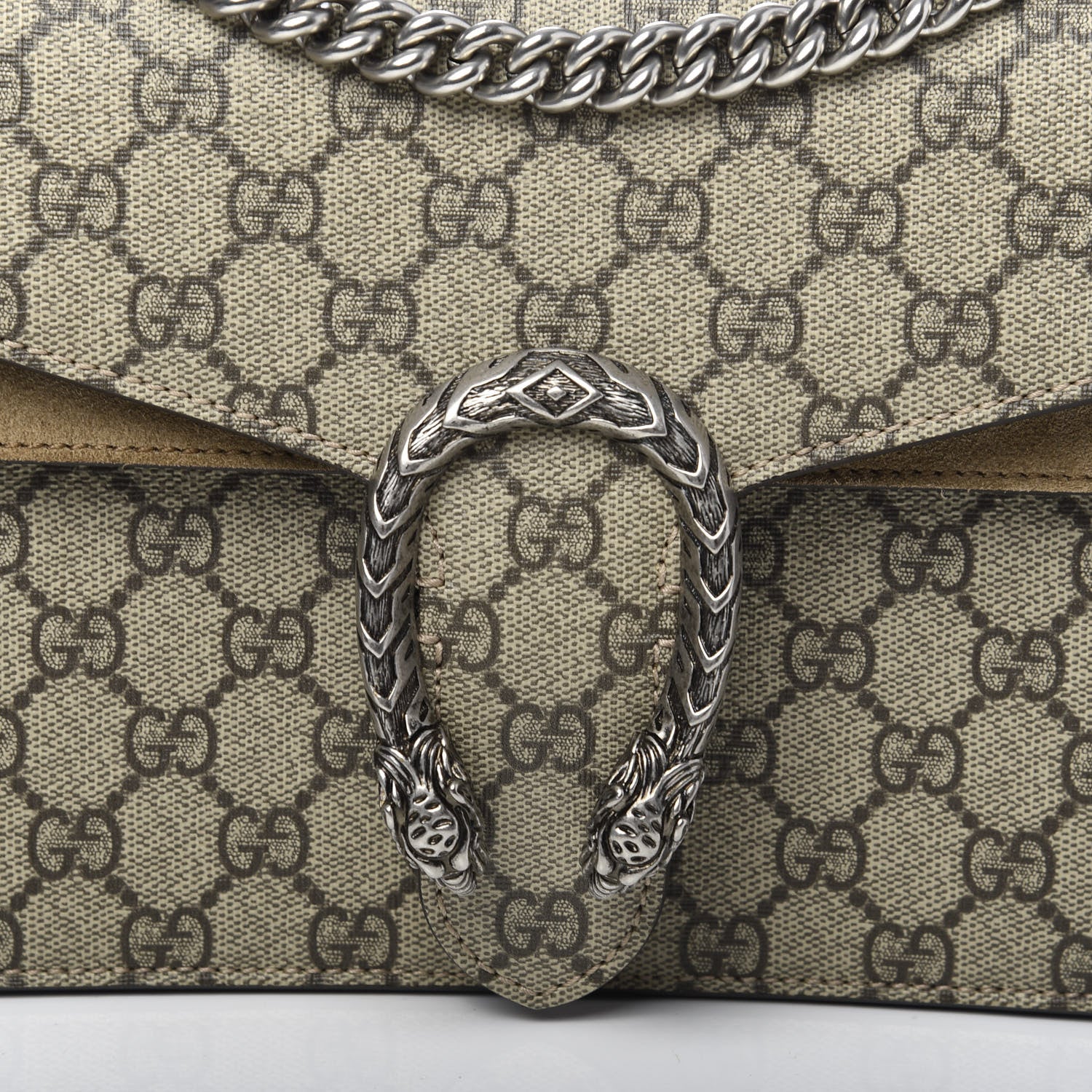 Gucci GG Supreme Monogram Small Dionysus Shoulder Bag Taupe 12 of 12