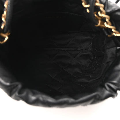 Chanel Shiny Crumpled Calfskin Quilted Pearl Mini Chanel 22 Black 5 of 10