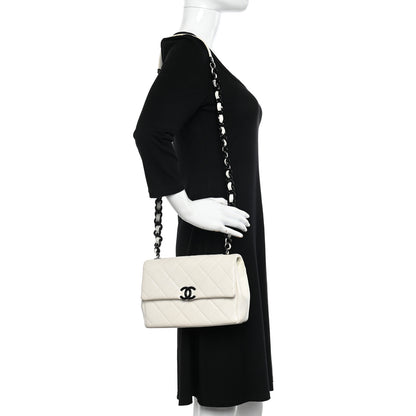 Chanel Caviar Quilted My Everything Flap White Black 2 of 13