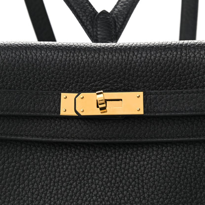 Hermes Taurillon Clemence Kelly Ado Backpack Black 7 of 9