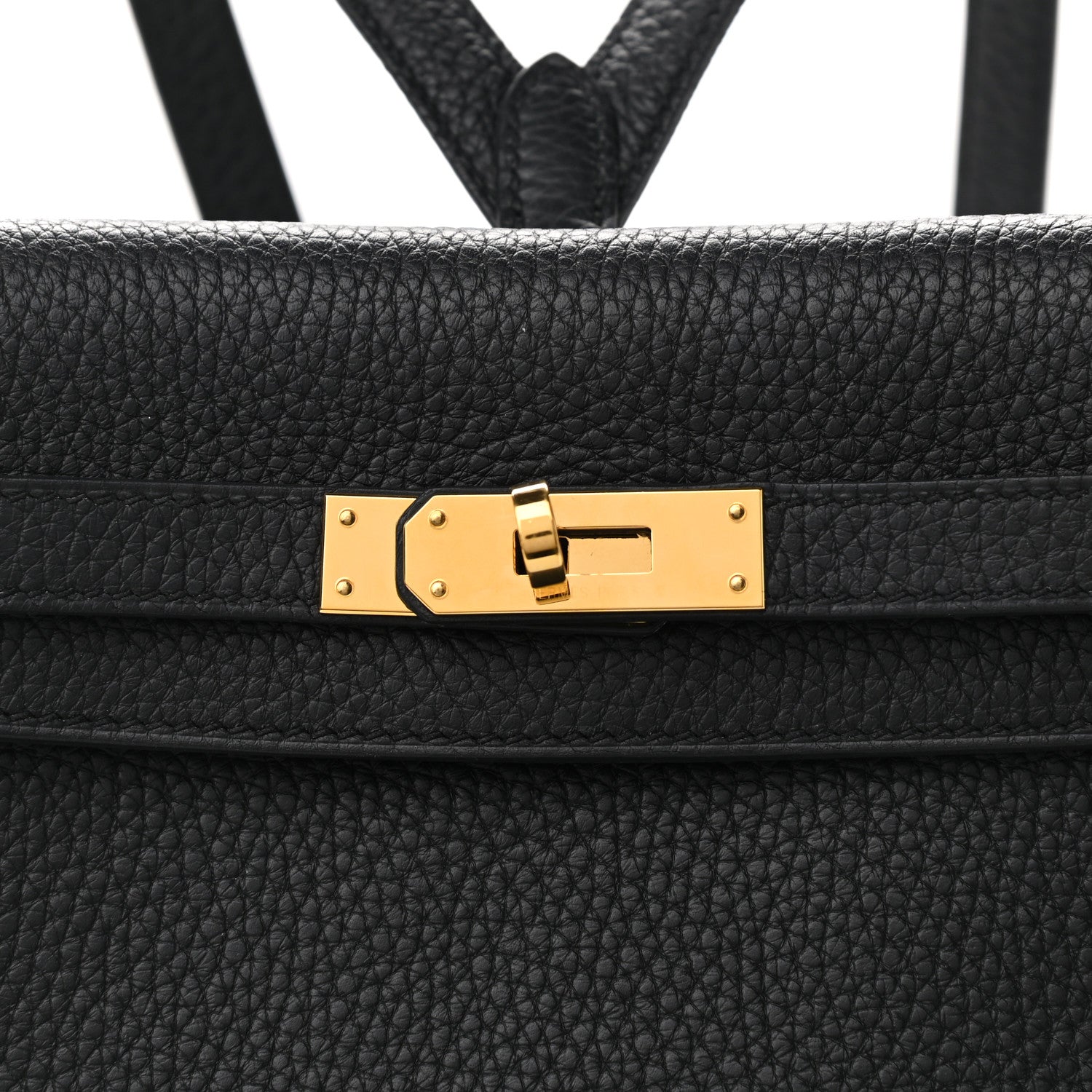 Hermes Taurillon Clemence Kelly Ado Backpack Black 8 of 10