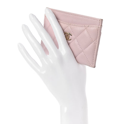 Chanel Caviar Quilted Card Holder Light Pink 2 of 9