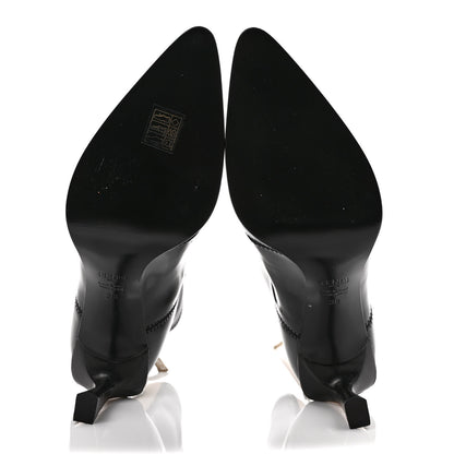 Fendi Glossy Neoprene FFrame Ankle Boots 38 Black 6 of 8