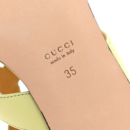 Gucci Calfskin Double G Thong Flat Sandals 35 Pistachio Green 7 of 9