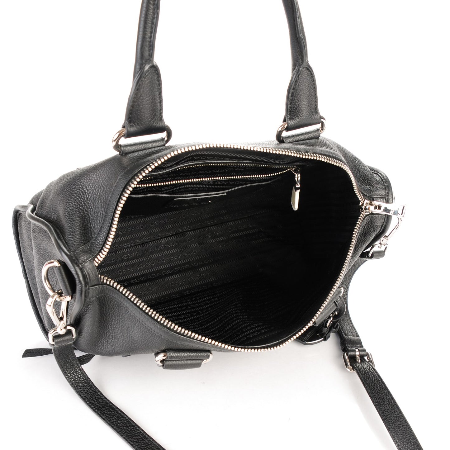 Vitello Phenix Shoulder Bag Nero Black