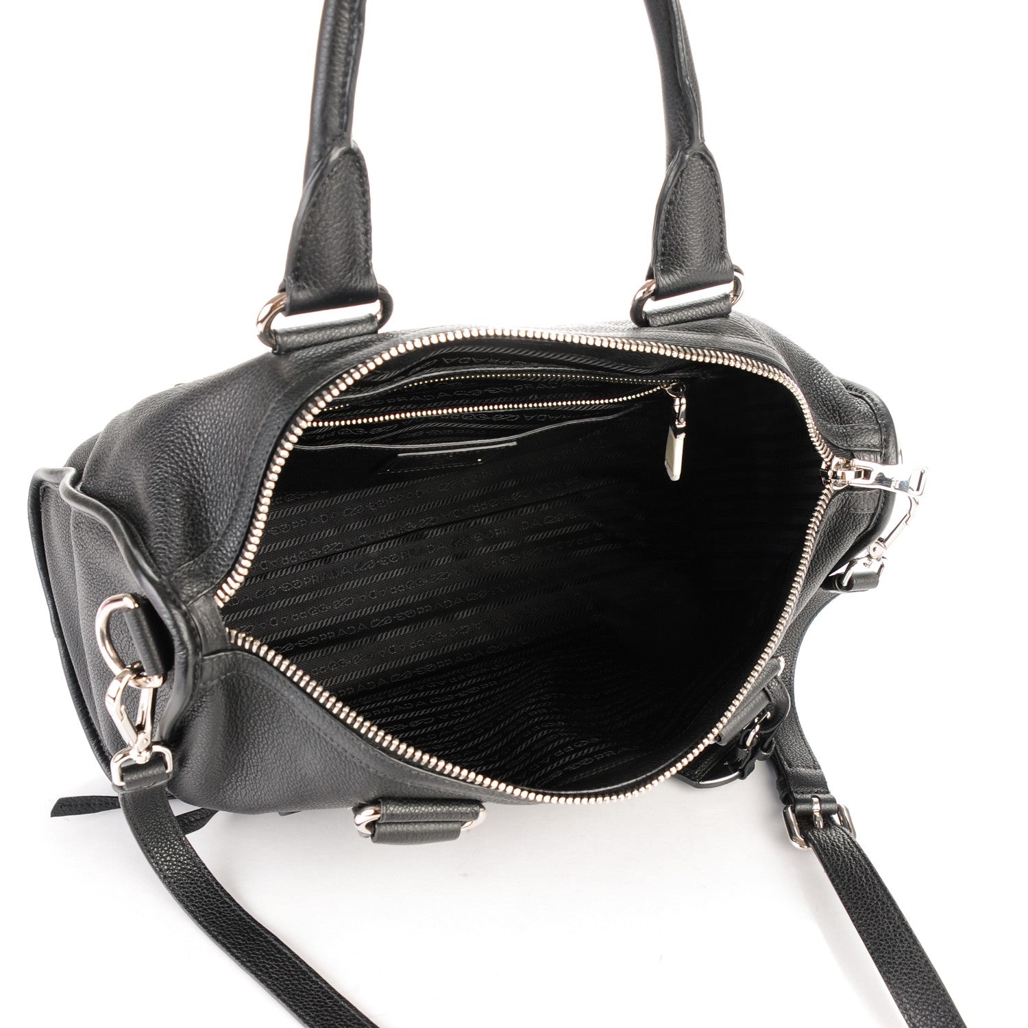 Prada Vitello Phenix Shoulder Bag Nero Black 5 of 8