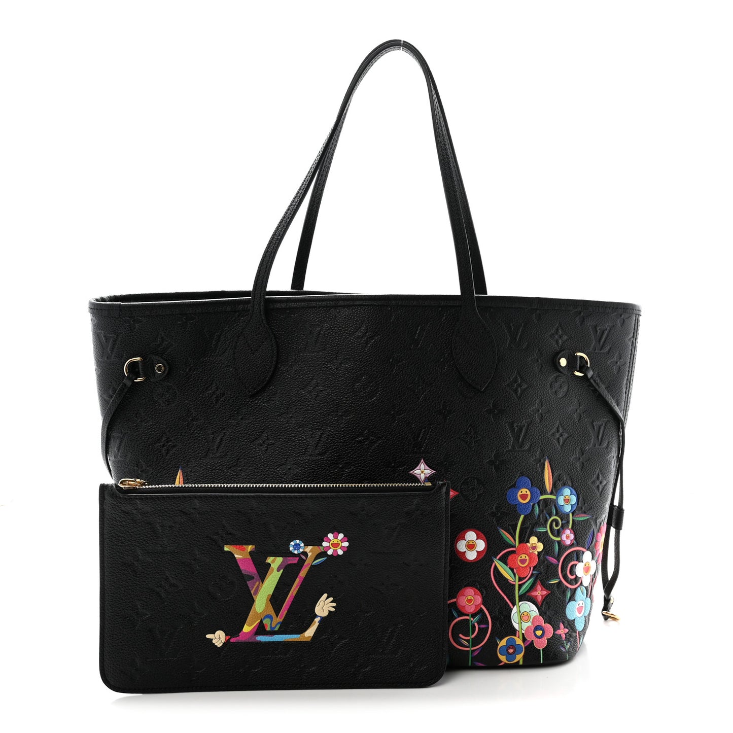 LV X TM Empreinte Flowers Neverfull MM Black