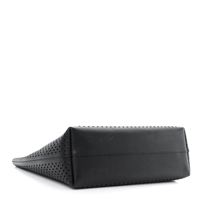 Saint Laurent Calfskin Star Perforated Large Shopping Tote Black 5 of 12