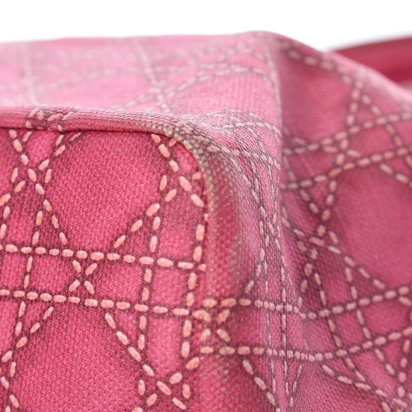 Coated Canvas Cannage Print Cherie Tote Pink