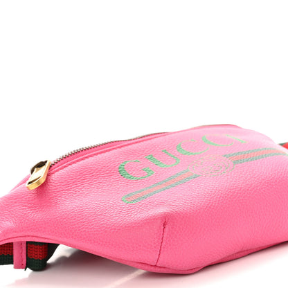 Gucci Grained Calfskin Small Logo Belt Bag Box Pink Green 9 of 11