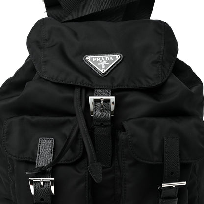 Prada Re-Nylon Vela Saffiano Small Backpack Black 7 of 9