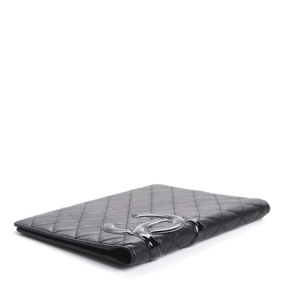 Chanel Calfskin Quilted Large Cambon Agenda Planner Black 4 of 12