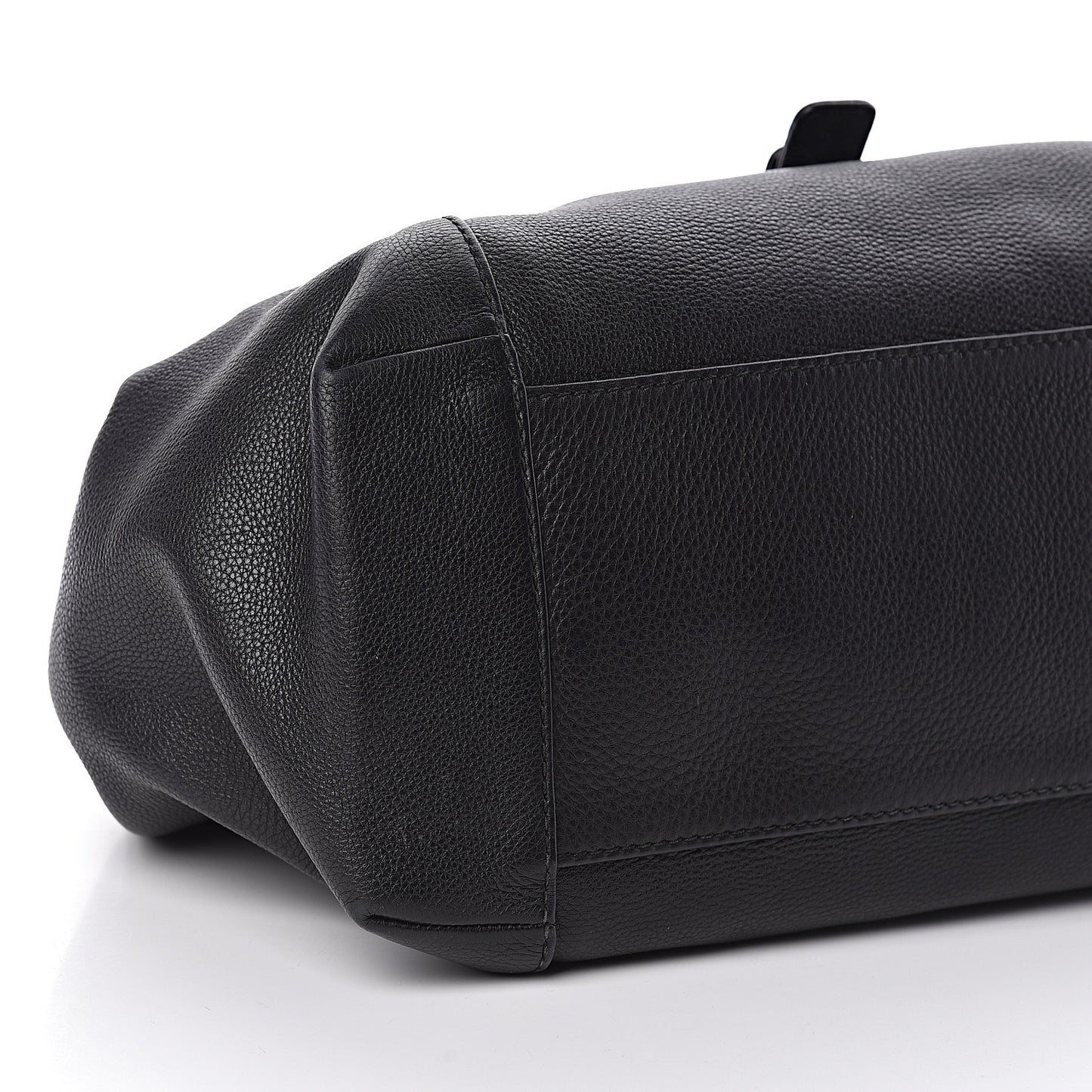 Pebbled Calfskin Medium Greenwich Shoulder Bag Black