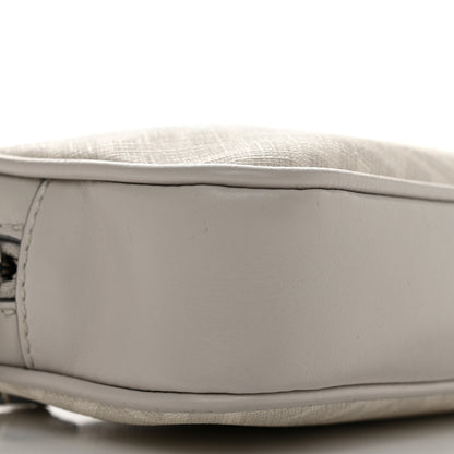 Fendi Shiny Glazed Fabric Vitello Cover FF 1974 Logo Small Camera Case Perla Ghiaia 10 of 13