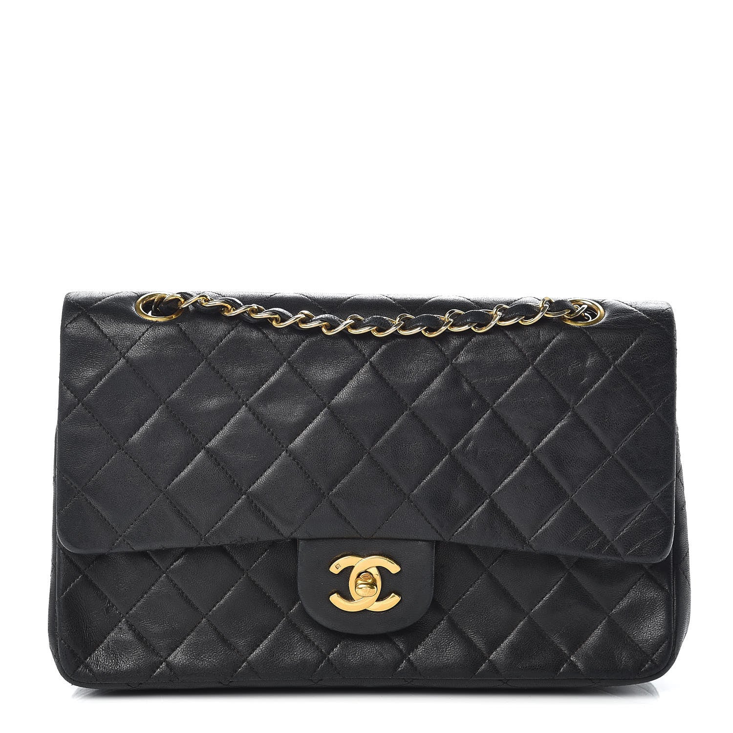 Chanel Lambskin Quilted Medium Double Flap Black 1 of 18