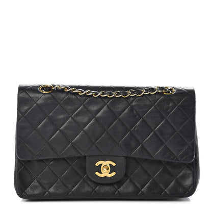 Chanel Lambskin Quilted Medium Double Flap Black 1 of 18