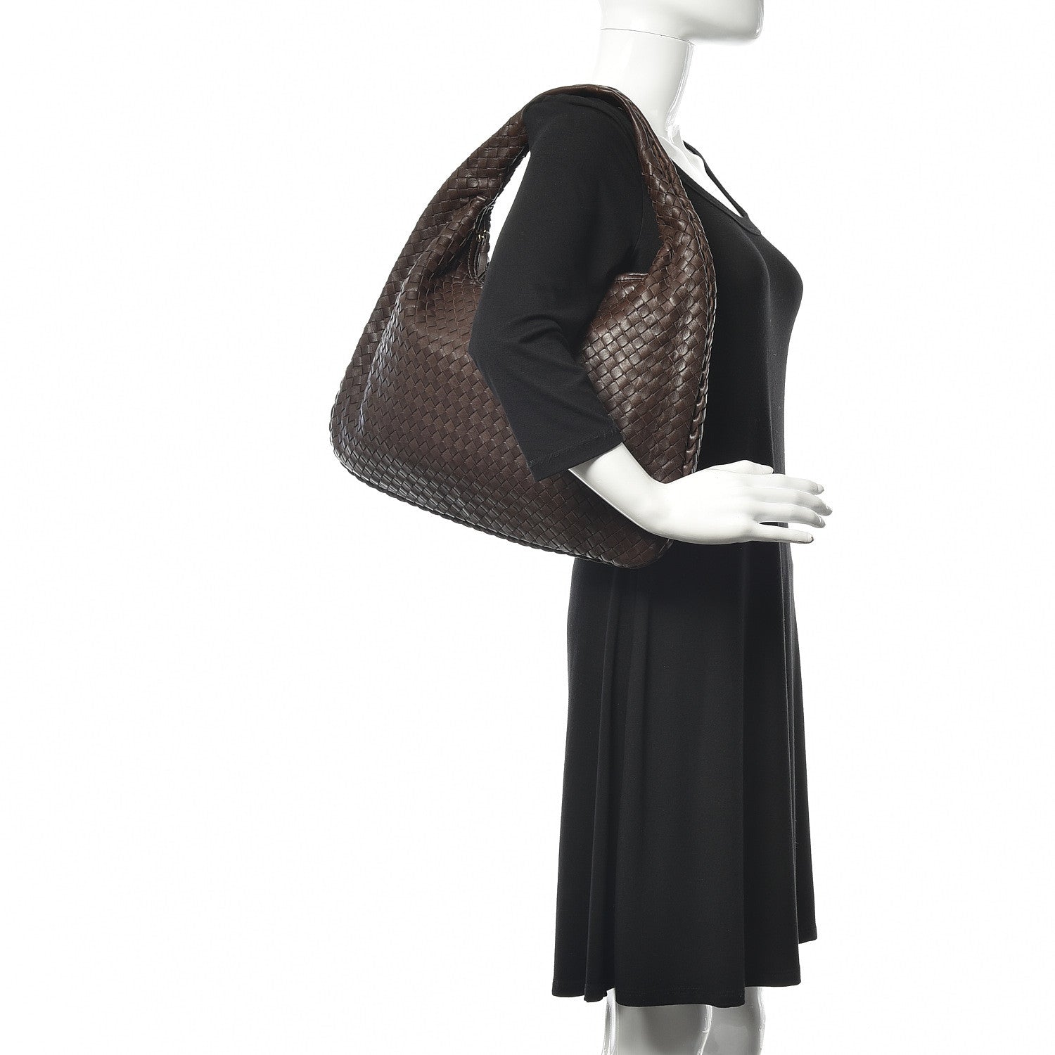 Bottega Veneta Nappa Intrecciato Large Veneta Hobo Ebano 2 of 10