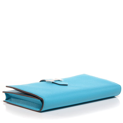 Hermes Chevre Mysore Bearn Wallet Bleu Azteque 6 of 19